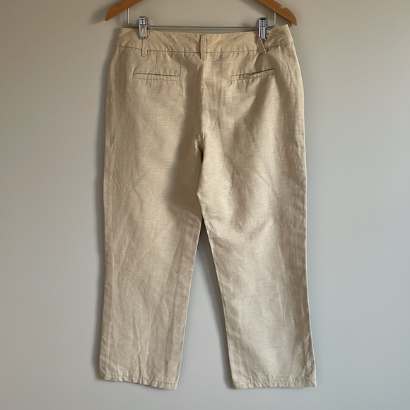 Pendleton Linen Cotton Blend Trouser Casual Neutral Pants - Picture 2 of 11